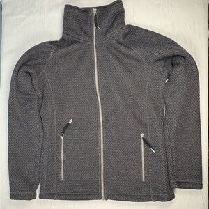 Craghopper Womens Woven Full Zip Dark Gray Jacket Fleece Lining US S/6 UK 10